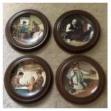 Four Knowles Norman Rockwell Collector Plates