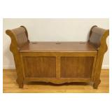 Sleigh Sided Storage Bench