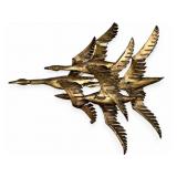 MCM Brass Flying Geese Wall Sculpture