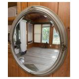 Silver Tone Oval Mirror