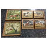 Framed Horses and Barns