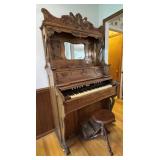 Antique Pump Organ and Stool