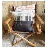 Directors Chair and Musical Theme Pillows