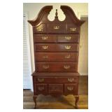 Queen Anne-Style Cherry Wood Highboy
