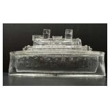 'Remember the Maine' Glass Battleship Dish