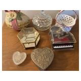 Trinket Boxes And Ceramic Basket
