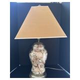 Glass Table Lamp with Sea Shells