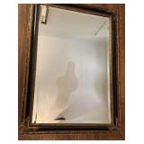 Wall Mirror With Dark Carved Frame
