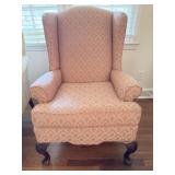 Rose Colored Wingback Armchair