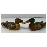 Vintage Hand Carved and Painted Wood Ducks