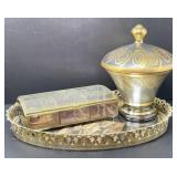 Mirrored Vanity Tray with Accessories