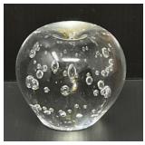 Controlled Bubble Blown Glass Paperweight