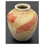 Nemadji Pottery Marbled Swirl Vase