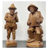 Artist Unknown. 'The Musicians'. Carved Fruit Wood
