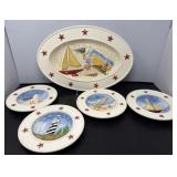 World Market Coastal Platter and Plates