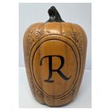 R Monogram Pumpkin