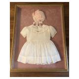 Toddler Dress And Bonnet In A Shadow Box