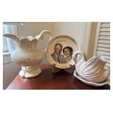 Ceramic Pitcher And Swan Planter