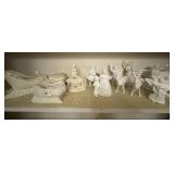 White Porcelain Christmas Figurines