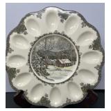 Jonson Bros. 'Friendly Village' Egg Plate