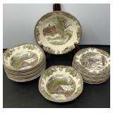 Johnson Bros. Friendly Village Bowls, Bread Plates