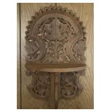 Carved Wood Wall Shelf