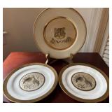 The Art of Chokin 24kt Gold Rim Plates