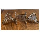 Silver Plated Buffet Caddies For Utensils
