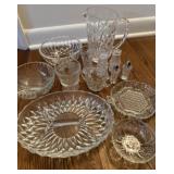 Clear Cut Glass Serve Wear