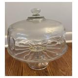 Clear Glass Cake Plate