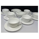 Vitrock Milk Glass Cups/ Saucers, Creamer, Sugar