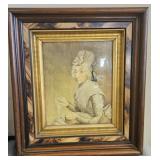 Antique Lithograph Mrs Richard Gates by Stuart