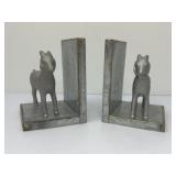 Galvanized Goat Bookends