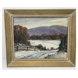 'Purple Hills' Oil on Canvas Board, Signed Furlong