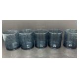 Hand Blown Bubbled Double Old Fashioned Glasses