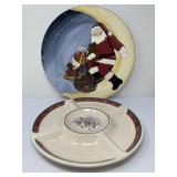 Christmas Platter and Divided Server