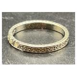 18K White Gold Band