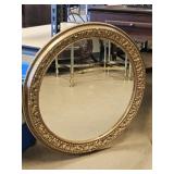 Round Framed Syroco Style Mirror
