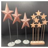 Metal Star Decor - Four Pieces