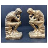 Vintage Thinking Man Book Ends