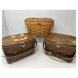 Three Vintage Basket Purses