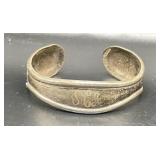 Sterling Silver Monogram Cuff Bracelet