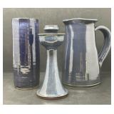 Deep Blue Hand Turned Pottery