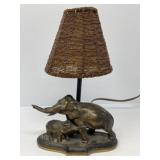 Bronze-Tone Elephant Lamp
