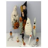 Wood Carved Halloween Decor