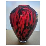 Large Red Watra Polish Art Class Vase