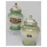 Royal Fenton Pair Dickens Days Ginger Jars