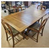 Oak Draw Leaf Table and Chairs