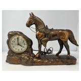 Copper Horse Electric Clock