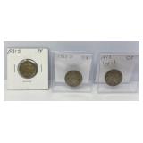 Three Better Date Buffalo Nickels